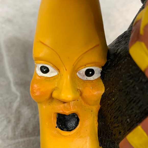 Vintage Black Cat  Ceramic Candle Holder  Figurine with Orange/Yellow Accents - Picture 14 of 16